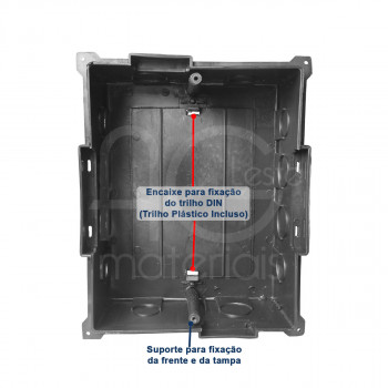 Quadro de Distribuição 06/08 Disjuntores Embutir - TAF Branco C/ Fume